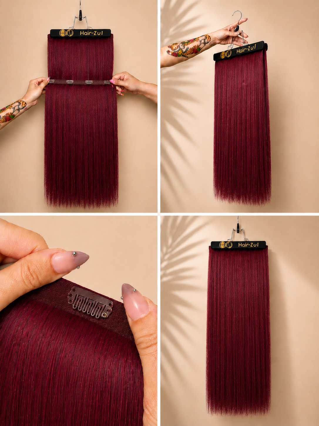 Set de cortinas Quitapón Rojo Violeta