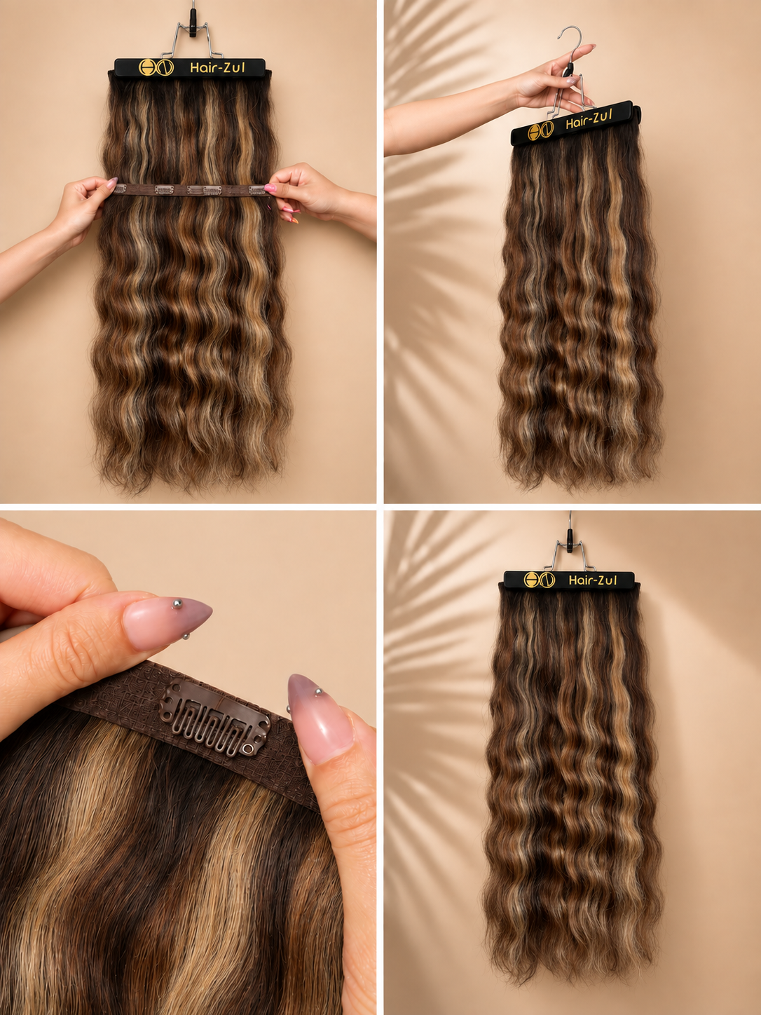 Set de Cortinas Quitapón Wavy Balayage Oscuro