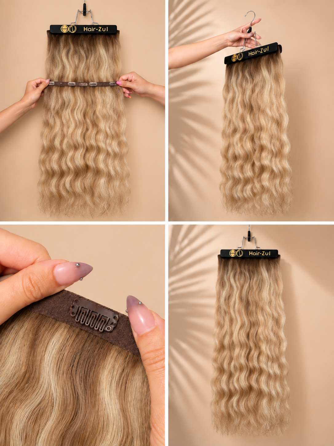 Set de Cortinas Quitapón Wavy Balayage Rubio